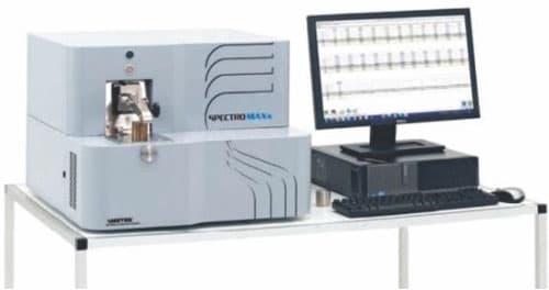 Optical emission spectrometer used for metal composition testing